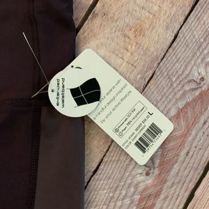 Plum cropped leggings with side detail